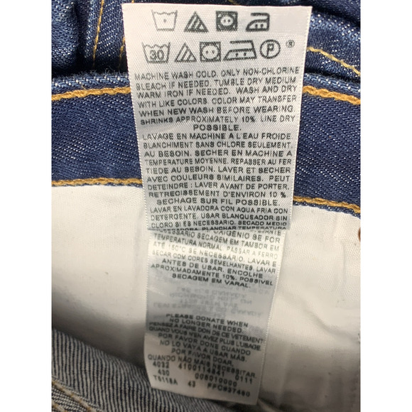 NWOT Mens LEVI Jeans 501 Original Size 46x31 Straight Leg Button Fly Dark Wash - Picture 13 of 14